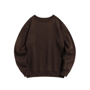 Sudadera de Cuello Redondo para Mujer, 100% Algodón, Tejido de Punto, Corte Regular, Color Sólido, Manga Larga, Transpirable, para Otoño - Product Image 3