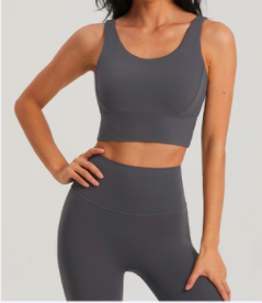 Conjunto de Sujetador Deportivo de Yoga con Tirantes y Soporte Medio para Mujer, Forro Acolchado de Spandex, Tallas Grandes, Ropa Deportiva Reversible para Entrenamiento Activo - Product Image 3
