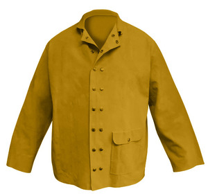 Veste de soudeur en cuir de vachette de qualité supérieure, ignifuge, avec poche, veste industrielle résistante au feu, de qualité supérieure - Product Image 2