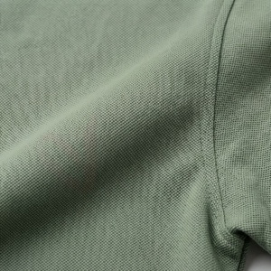 Men's <b>Olive</b> <b>Green</b> Short Sleeve Polo <b>Shirt</b> Cotton Pique Breathable Casual Regular Fit Solid Knitted Design - Product Image 5