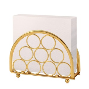 Minimalist Metal Tissue Holder Unique Metallic <b>Table</b> Napkin Organizer for Modern Homes - Product Image 3