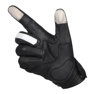 Guantes de Motocross de Cuero con Protección Completa en los Dedos y Palma, Nudillos Reforzados con Fibra de Carbono, Pantalla Táctil, Resistentes al Agua - Product Image 3
