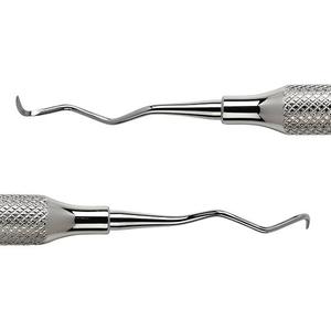 Curette Gracey standard 13/14 à double extrémité, instrument dentaire parodontal pour molaires postérieures et bicuspides avec creux de 10 mm - Product Image 1