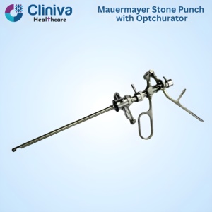 Cliniva Mauermayer Stone <b>Punch</b> with Obturator Manual Instrument <b>Set</b> High Quality Reusable Surgical Instruments - Product Image 3