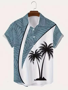 Chemise à manches courtes personnalisée décontractée et douce pour l'été, style plage hawaïenne pour hommes - Product Image 3