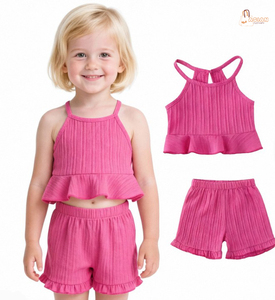 Conjunto de Pantalones Cortos y Blusa de Botones Vintage para Niñas Pequeñas, de Poliéster Acordonado, Casual, Sólido, Transpirable, para Otoño - Product Image 2