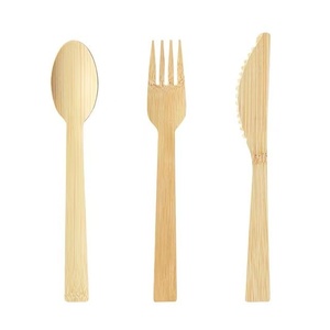 Cuillères jetables en bois de bouleau écologique de qualité supérieure, 155 mm, biodégradables, couleur naturelle, pour cafés, restaurants, camions de nourriture, paquet de 100 pièces - Product Image 1