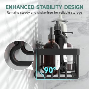 Lot de 6 étagères adhésives murales en acier inoxydable pour douche, grande capacité, sans perçage, pour cuisine et décoration intérieure - Product Image 3