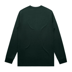 เสื้อยืดแขนยาวผู้ชายสีแดงล้วน คอวี ผ้าฝ้าย พรีเมียม เนื้อผ้าหนา - Product Image 4