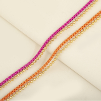 Bracelet en cuivre émaillé, bijoux de poignet bohèmes à perles, design double couche avec fermoir à homard réglable pour femme, à porter au quotidien
