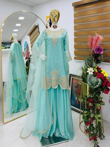 Conjunto de Palazzo y Dupatta de Diseño Indio, Traje Indio para Mujer, Disponible a un Precio Accesible - Product Image 3