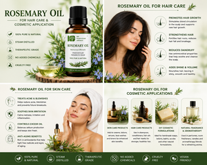 Aceite Esencial de Romero 100% Puro al por Mayor para Exportación, Marca Privada |   Aroma Cosmético Destilado al Vapor de Grado Aromático para el Cuidado del Cabello y Masajes - Product Image 4