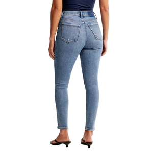 Relaxed Fit Timeless Style Comfortable Women Denim Pants Cotton Blend <b>Trousers</b> Perfect for Casual Streetwear <b>Work</b> - Product Image 5