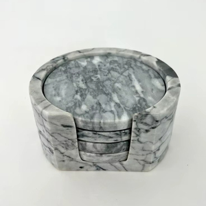 Posavasos de mármol para mesa de comedor con superficie lisa, resistentes al calor, para té y café. - Product Image 1