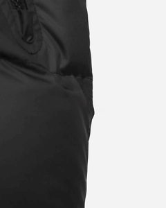 Men's Black Sleeveless Hooded Waterproof Windproof <b>Jacket</b> Solid Color Casual Winter Coat Stand Collar <b>Zipper</b> Closure Regular Fit - Product Image 5