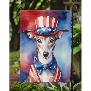 Whippet patriotique américain multicolore jardin drapeau boîte aux lettres décoratif cour drapeau bannière pour Patio oeuvre pour parterres de fleurs jardins - Product Image 3