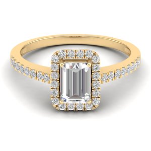 แหวนเพชรแท้ 14K ดีไซน์สั่งทำพิเศษจาก REYES พร้อมใบรับรอง IGI สำหรับผู้หญิง ของขวัญแต่งงานสุดหรู เครื่องประดับชั้นดี - Product Image 6