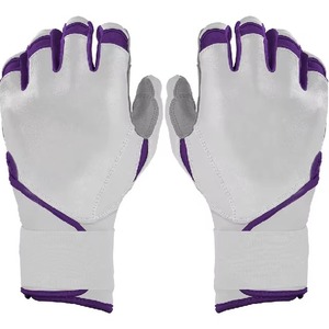 Baseball Batting Gloves Leather Performance Grip Comfortable Fit Ambidextrous <b>Hook</b> Loop Closure Youth Sports Training Gloves - Product Image 1