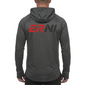<b>Men</b> Gym Fitness Hoodie Dry Fit Running Jogging Sweatshirt Casual Streetwear <b>Pullover</b> <b>Jacket</b> Outdoor Workout Sportswear - Product Image 2