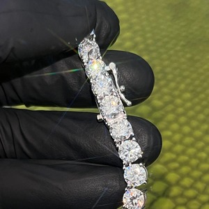 IGI Certified RATAN JEWELS S925 Silver Tennis Link <b>Necklace</b> Iced Out VVS Moissanite Diamond Hip Hop Luxury Chain for Unisex - Product Image 3