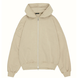 Men's Oversized <b>Black</b> Hooded Zipper Sweatshirt Casual <b>Fleece</b> Cotton Regular Fit Autumn Style - Product Image 2