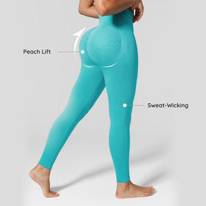 Leggings de yoga para mujer al por mayor, cintura elástica multideporte, longitud completa, diseño a cuadros sencillo, elásticos en cuatro direcciones, control de abdomen y realce de glúteos. - Product Image 1