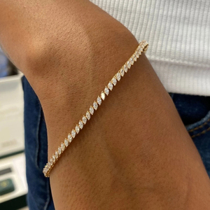 Round Cut Lab Grown Diamond Tennis Bracelet IGI Certified 10K 14K 18K Yellow White <b>Rose</b> <b>Gold</b> Luxury Wedding Jewelry Gift - Product Image 6