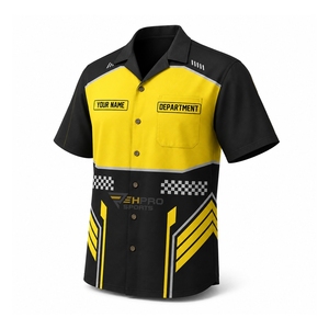 Chemises d'équipe <span class=keywords><strong>de</strong></span> course en sublimation, design personnalisé, chemises <span class=keywords><strong>de</strong></span> <span class=keywords><strong>motocross</strong></span>, uniforme d'équipe <span class=keywords><strong>de</strong></span> mécaniciens, chemises <span class=keywords><strong>de</strong></span> travail pour le sport automobile - Product Image 1