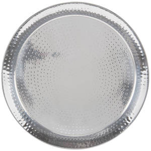 Bandeja decorativa de lujo en plata pulida con efecto martillado, elegante para recibidor, otomana, tocador, exhibición, duradera, con estilo, perfecta para almacenamiento - Product Image 2