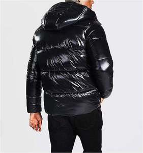 Custom Logo Glossy Puffer Jacket Eco Friendly Waterproof Winter Glossy Puffer Jacket Lightweight Insulated <b>Bubble</b> <b>Coat</b> for Men - Product Image 1