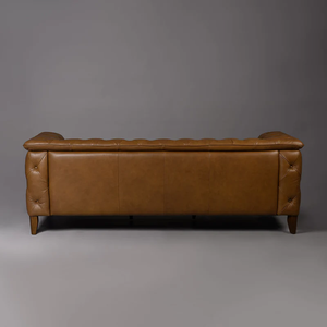 Sofá Chesterfield de 3 Plazas Personalizable, de Lujo, Moderno, Europeo, de Alta Calidad, en Cuero Genuino Marrón, para Sala de Estar o Dormitorio - Product Image 6