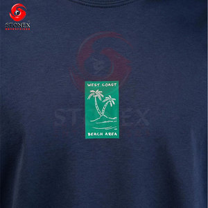 T-shirt en coton surdimensionné vert menthe pour homme, avec impression de logo sur le devant, haute qualité - Product Image 4