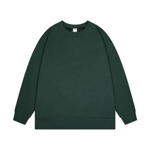 Sudadera de cuello redondo para hombre, oversize, con logo frontal, color liso, de algodón tejido, estilo casual de invierno, anti-bolitas - Product Image 4