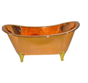 Bañera Ovalada Moderna de Cobre Independiente con Asas en Forma de Anillo, Bañera Duradera y Ecológica para Adultos con Beneficios para la Salud - Product Image 3