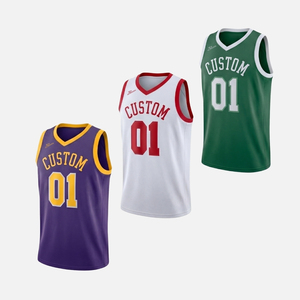 Maillot de basket rétro personnalisé brodé vintage pour hommes, fabrication OEM, vente en gros - Product Image 4