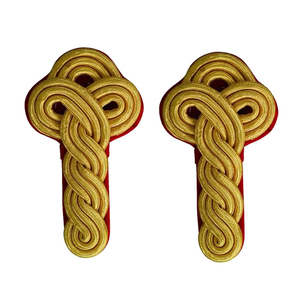 Nouvelles épaulettes torsadées OEM de qualité supérieure 2026 pour uniforme de cérémonie, avec cordons et nœuds, couleur personnalisée découpée au laser or, pour épaulettes de grade. - Product Image 3