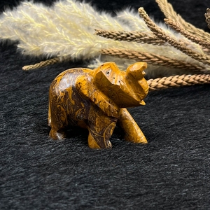 Figura de Elefante Tallada a Mano en Jaspe, Piedra Preciosa Natural, Decoración Feng Shui para Equilibrar la Energía, Venta al Por Mayor - Product Image 5