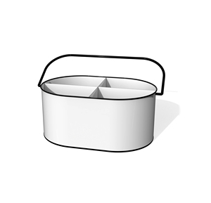 Oval Metal Storage <b>Bin</b> with Handle Industrial Style Rust Resistant Design for <b>Kitchen</b> Sundries - Product Image 1