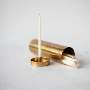 Lanterne porte-bougie portable élégante en laiton, ronde, faite à la main, petit récipient à bougie avec support et bougie chauffe-plat – Fabricant - Product Image 1