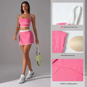 ชุดโยคะออกกำลังกาย 2 ชิ้น สำหรับเด็กผู้หญิง แบบขายส่ง เป็นมิตรกับสิ่งแวดล้อม ยกกระชับสะโพก ลายเรียบ สำหรับผู้ใหญ่ - Product Image 4