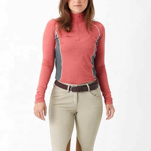 Camisetas de equitación de diseño para mujer, ropa deportiva de invierno, tops de carreras hechos de malla - Product Image 3