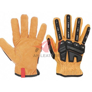 Guantes de Seguridad Profesionales de Cuero con Protección TPR Contra Impactos, Nuevo Diseño, Para Trabajos de Construcción y Mantenimiento - Product Image 5