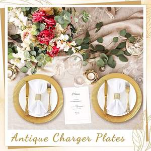 Assiette de présentation élégante pour mariage, réutilisable, décorative, pour dîner, événements et décoration de table d'hôtel - Product Image 5