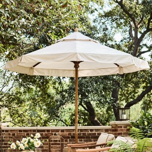 ร่มชายหาดดีไซน์ใหม่ พร้อมฐานและโครงสร้างจากไม้สักธรรมชาติ พร้อมหวายสาน สำหรับใช้กลางแจ้งในลานบ้าน - แจ๊คกี้ - Product Image 2