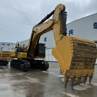 Excavatrice sur chenilles d'occasion de 74,4 tonnes avec moteur Cummins, pompe Eaton, PLC, capacité de godet de 4,4 m, modèle 2020-2026, engrenage à roulement, puissance de 362 kW