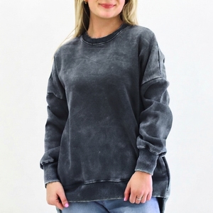 Sudadera Moderna para Mujer con Lavado Ácido, la Más Vendida, Corte Holgado, Ropa de Moda con Servicios de Etiqueta Privada y Tallas OEM - Product Image 1