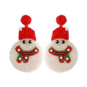 Hermosos pendientes y joyas para las orejas hechas a mano con cuentas de semillas de la mejor calidad, con un diseño magnífico en forma de estrella, impermeables y de colores, procedentes de la India. - Product Image 3