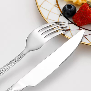 Ensemble de couverts en acier inoxydable martelé, design spécial forgé, largement utilisé pour les mariages, avec poignée robuste et durable - Product Image 3