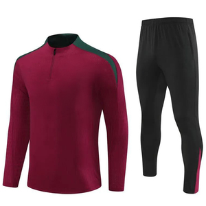 Ensemble de survêtement de football teint en pièce de haute qualité pour l'automne, respirant, pour l'entraînement et le jogging, avec logo personnalisé, léger, pour hommes - Product Image 3