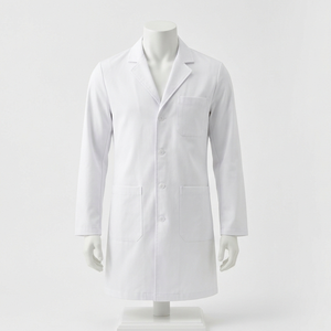 Blouse de laboratoire médicale blanche en twill de coton poly 210 GSM de qualité supérieure, manches longues, avec broderie personnalisée et logo imprimé - Product Image 2